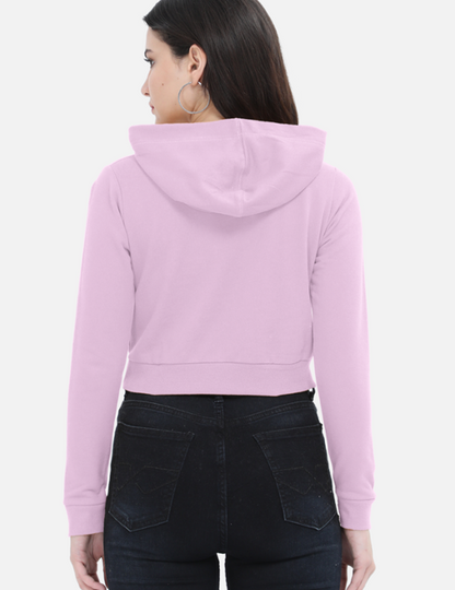 Solids: Cropped Hoodie Pink